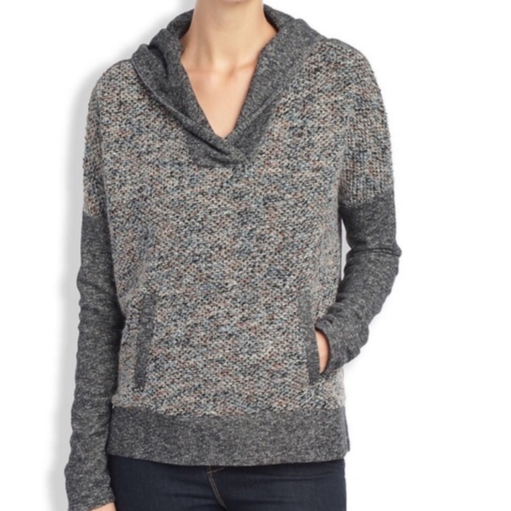 Lucky Lotus Grey Multicolor Hooded Sweatshirt